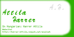 attila harrer business card